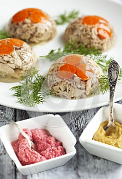 Chicken galantine aspic