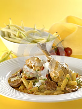 Chicken with green beans