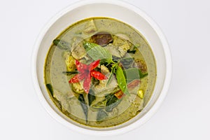 Chicken green curry, Thai food