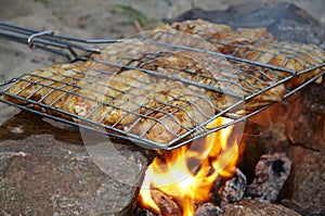 Chicken on the grill