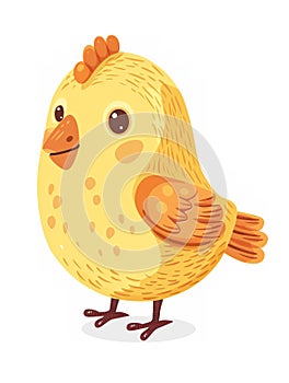 chicken hen isolated on white transparent background. PNG format