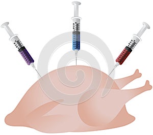 Chicken Injected with Hormones and Steroids photo