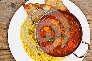 Chicken jalfrezi balti dish photo