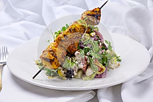 chicken kabob salad