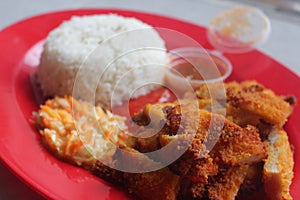 Chicken Katsu Chicken Rice