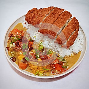 Chicken katsu curry rice for lunch