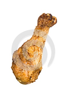 Chicken leg isolated on white