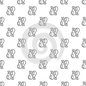 Chicken leg pattern vector seamless