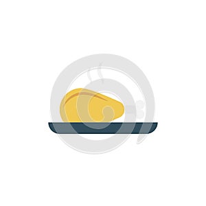 Chicken legpiece vector flat icon