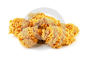 Chicken legs in breading isolated