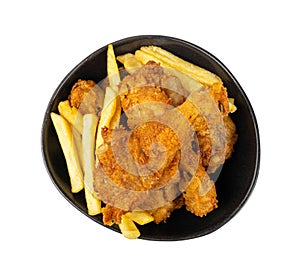 Chicken Legs Isolated, Fry Breaded Drumstick, Deep Fried Chicken Pieces