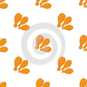 Chicken legs pattern seamless vector