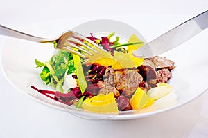 Chicken Liver and Beet-Root Salad
