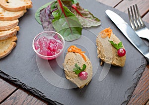 Chicken Liver Pate with Onion Marmalade dish