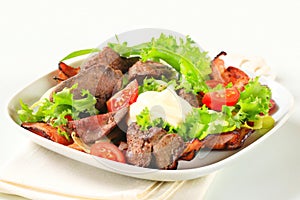 Chicken liver salad