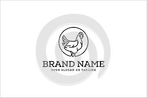 Chicken logo design vector