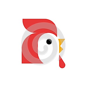 Chicken Logo geometric minimal symbol