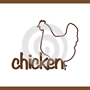 Chicken Logo Text Template