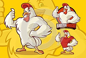 Chicken Mascot for food business with optional apprearance photo