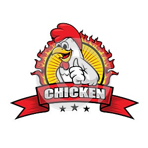 Chicken Mascot logo Inspiration vector