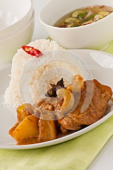 Chicken massaman curry photo