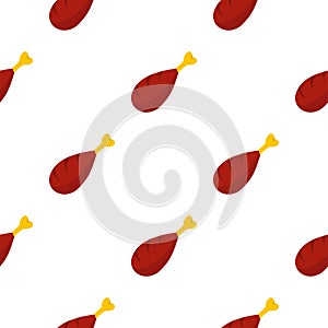 Chicken meat on the bone pattern seamless