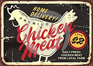 Chicken meat sign post design idea