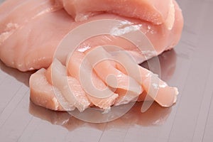 Chicken meat slices