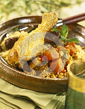 Chicken and Merguez Couscous