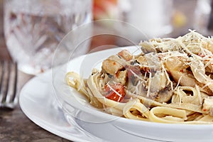 Chicken and Mushroom Linguine