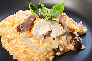 Chicken mushroom risotto