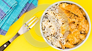 Chicken And Mushroom Stroganoff With Rice