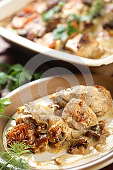 Chicken with mushrooms