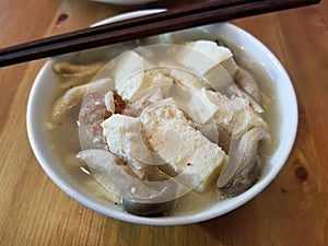 Chicken Mushrooms and Tufo Soup photo