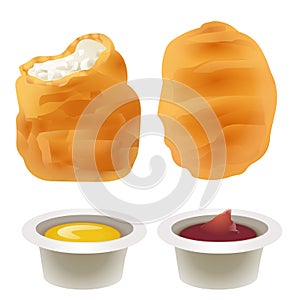 Chicken nuggets illustration photo