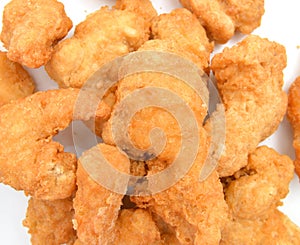 Chicken nuggets isolated on white background