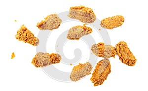 Chicken nuggets isolated white background