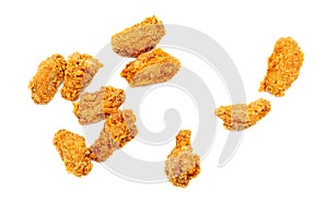 Chicken nuggets isolated white background