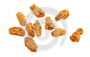 Chicken nuggets isolated white background