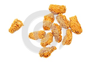 Chicken nuggets isolated white background