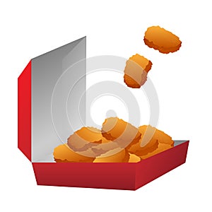 Chicken nuggets vector photo