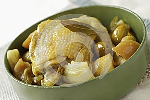 Chicken,olive and confit citrus Tajine