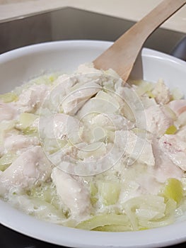 Chicken with onion