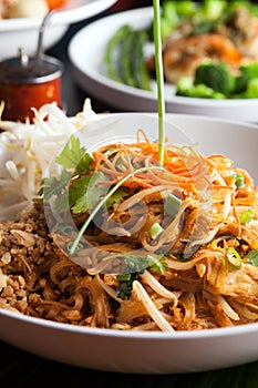 Chicken Pad Thai Closeup