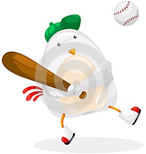 Chicken player baseball