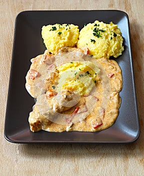 Chicken polenta (mamaliga-puliszka)