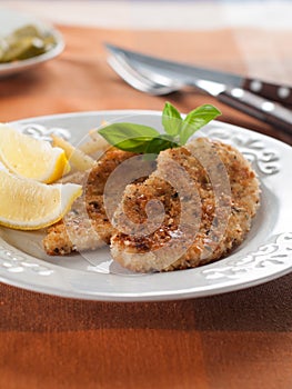 Chicken or pork schnitzel