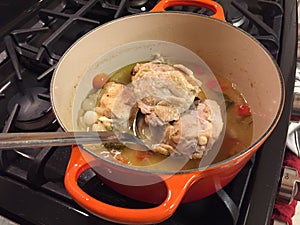 Chicken in a pot