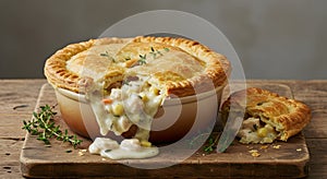 chicken pot pie, savory pie, chicken pie, baked chicken pot pie, foods pormotion photos photo
