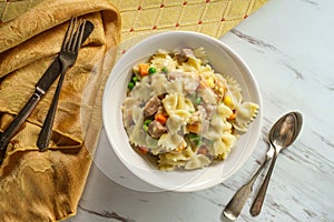 Chicken Potpie Pasta Casserole